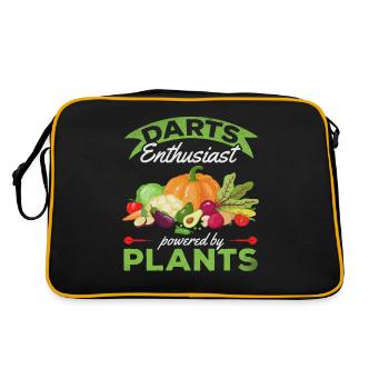 Passionné de fléchettes propulsé par des plantes I Lustiger - Sac Retro - noir/or - Dos