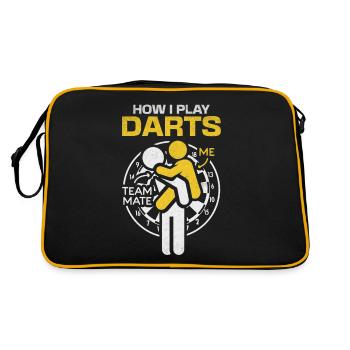 Comment jouer à Darts Funny Darts Player - Sac Retro - noir/or - Dos