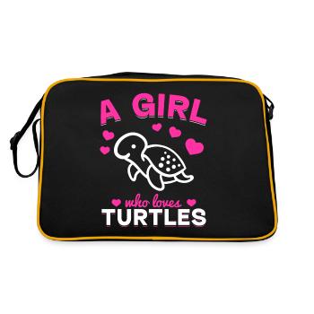 Amoureux des tortues de mer Filles Tortues - Sac Retro - noir/or - Dos