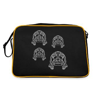 Turtles Turtles Cute turtles - Retro Bag - black/gold - Back