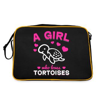 Amoureux des tortues de mer Fille Tortues Une fille, - Sac Retro - noir/or - Dos