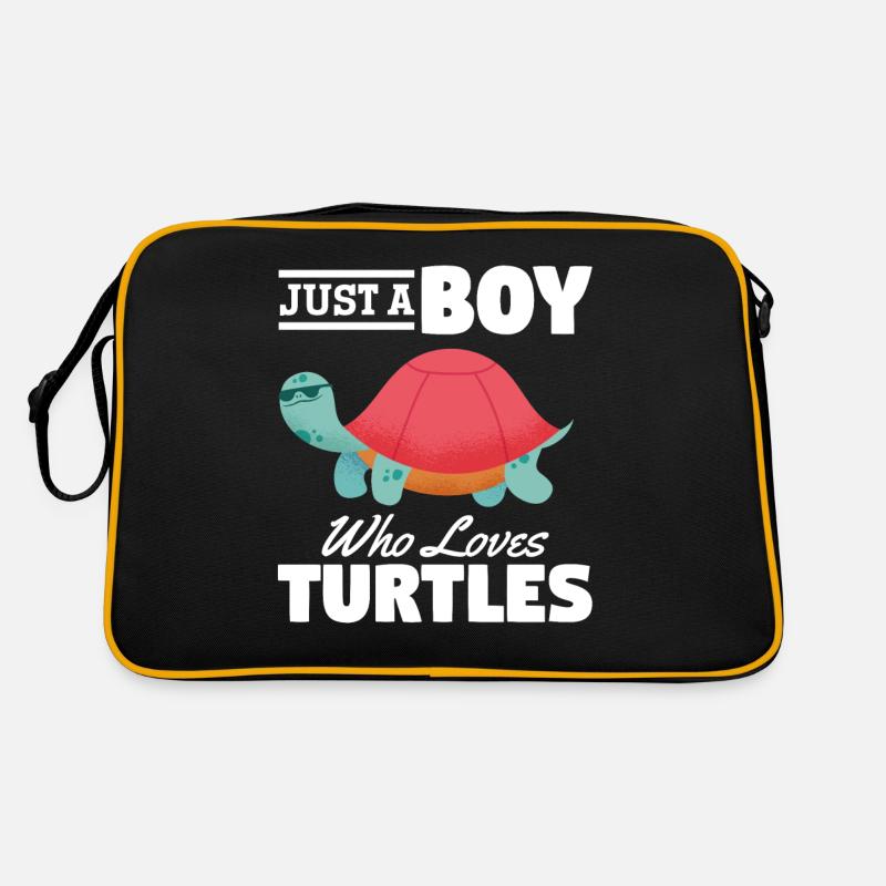 Just a boy who loves turtles Retro Bag