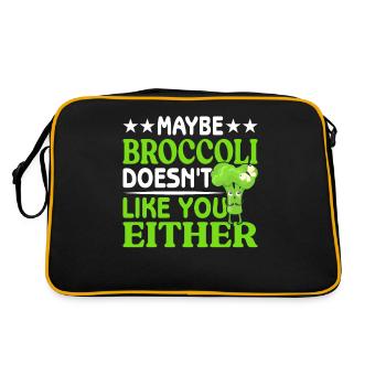 Vegetarian Vegan Vegan Veggie Animal Welfare Vegetables - Retro Bag - black/gold - Back