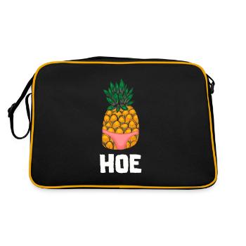 Ananas Tropical Hawaii Cadeau Enfants Hommes Fruits - Sac Retro - noir/or - Dos