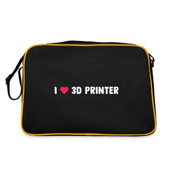 3d Printer Gift for Nerd Hobby Printing Machine - Retro Bag - black/gold - Back