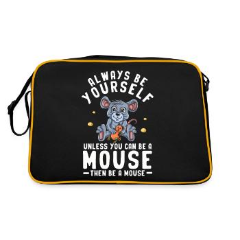 Souris Souris Cadeau Rat Rongeur Souris Souris Lousemaus - Sac Retro - noir/or - Dos