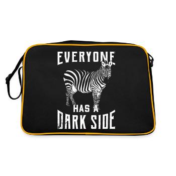Zebra Gift Black and White Safari Savannah Steppe - Retro Bag - black/gold - Back