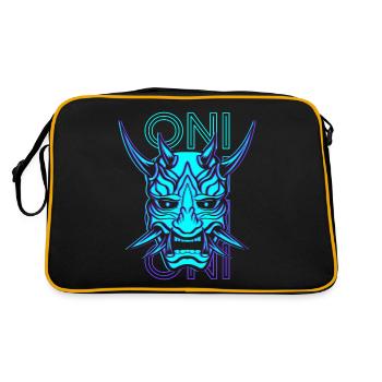 Oni Mask Japonais Yoaki Demon Mask Retro - Sac Retro - noir/or - Dos