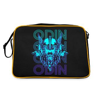 Odin Viking Celtic Norse Mythology War - Retro Bag - black/gold - Back
