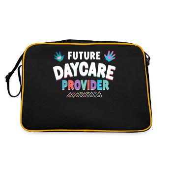 Childcare Daycare Provider Teacher - Retro Bag - black/gold - Back
