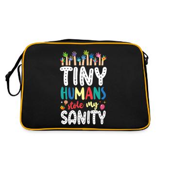 Childcare Daycare Provider Teacher - Retro Tasche - Schwarz/Gold - Hinten