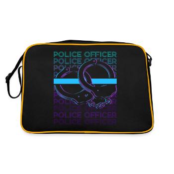 Police Officer Law Enforcement Retro - Retro Bag - black/gold - Back