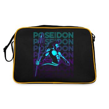 Poséidon Dieu grec Mythologie grecque - Sac Retro - noir/or - Dos