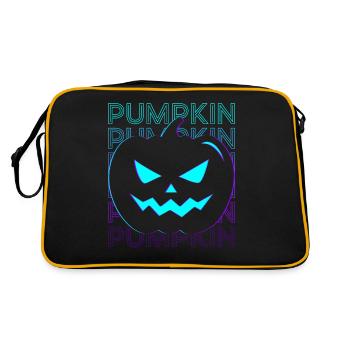 Tête de citrouille Jack O Lantern Halloween Rétro - Sac Retro - noir/or - Dos