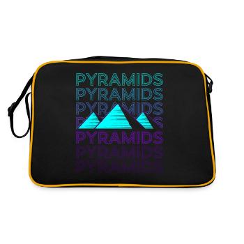 Pyramids Egyptian Pyramid Retro - Retro Bag - black/gold - Back
