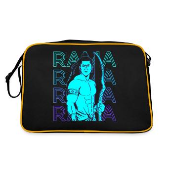 Rama Hindu God Hindu Mythology Ancient Hindu Retr - Retro Bag - black/gold - Back