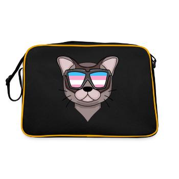 Transgender Transsexual Burma Cat Gift - Retro Bag - black/gold - Back