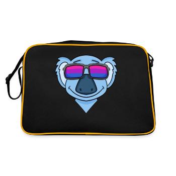 Bisexual Koala Bisexuality Gift - Retro Bag - black/gold - Back