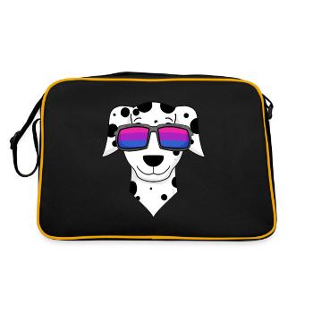 Cadeau de chien dalmate bisexuel - Sac Retro - noir/or - Dos