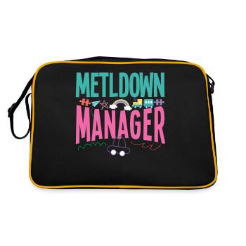 Childcare Daycare Provider Teacher - Retro Bag - black/gold - Back