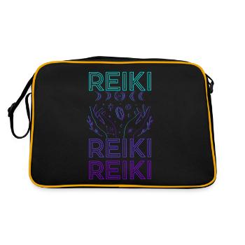 Reiki Healer Spiritual Healing Holistic Healing - Retro Bag - black/gold - Back