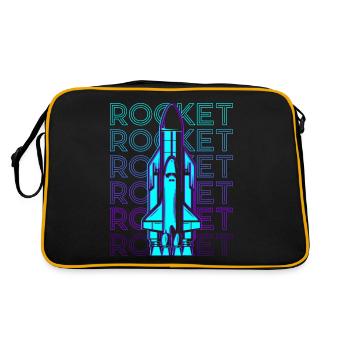 Vaisseau spatial fusée Navette spatiale Retro - Sac Retro - noir/or - Dos