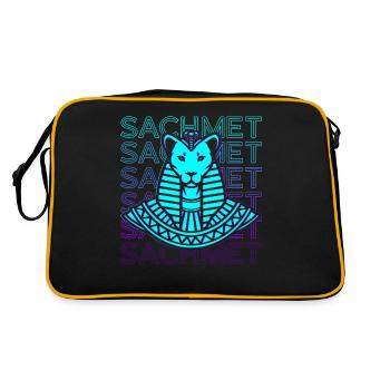 Sachmet Déesse égyptienne Mythologie égyptienne - Sac Retro - noir/or - Dos
