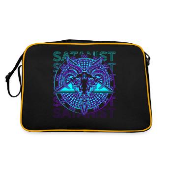 Satanist Satan Baphomet Occultism Cult Pagan - Retro Bag - black/gold - Back