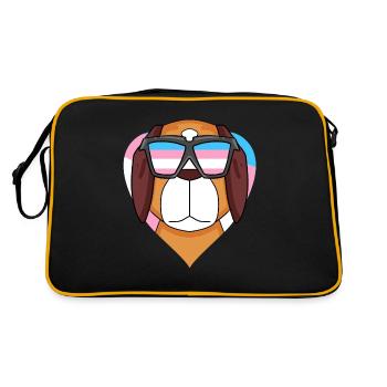 Transgenre Transsexuel St. Bernard Chien - Sac Retro - noir/or - Dos