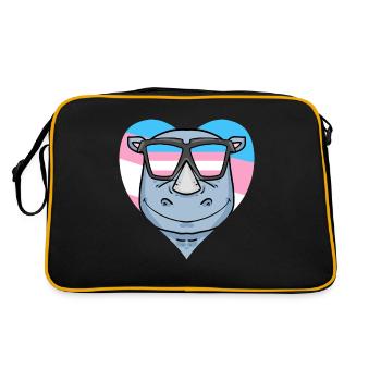 Transgender Transsexual Rhino Gift - Retro Bag - black/gold - Back