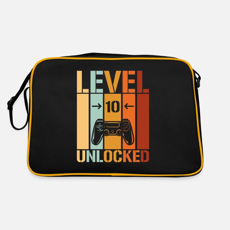 10. Geburtstag Level 10 unlocked Retro Tasche