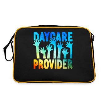 Childcare Daycare Provider Teacher - Retro Bag - black/gold - Back