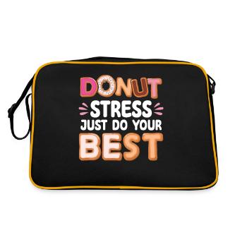 Donut Stress Faites de votre mieux | Donut Lover Tshirt | - Sac Retro - noir/or - Dos