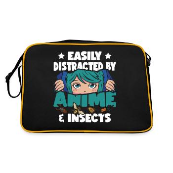 Easily distracted by anime | Anime lovers | - Retro Bag - black/gold - Back