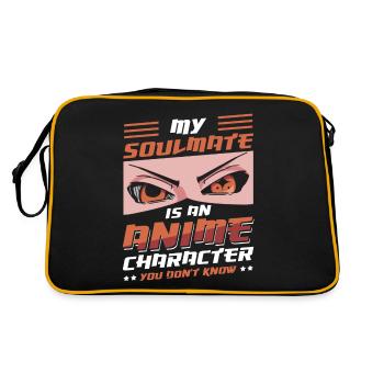 My Soulmate Is An Anime Character | - Retro Bag - black/gold - Back