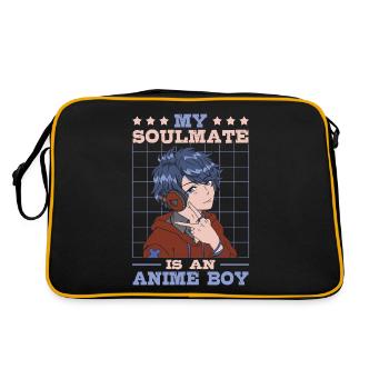 My Soulmate Is An Anime Young | - Retro Bag - black/gold - Back