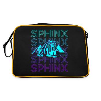 Sphinx Egyptian Satue Great Sphinx of Giza Ret - Retro Bag - black/gold - Back
