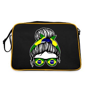 Brésil Brésilien Brésil - Sac Retro - noir/or - Dos