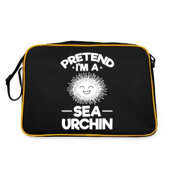 Nice sea urchin lover I pretend to be - Retro Bag - black/gold - Back