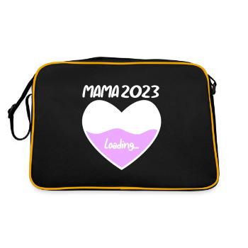 Maman 2023 Mère Grossesse Enceinte - Sac Retro - noir/or - Dos