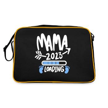 Maman 2023 Mère Grossesse Enceinte - Sac Retro - noir/or - Dos