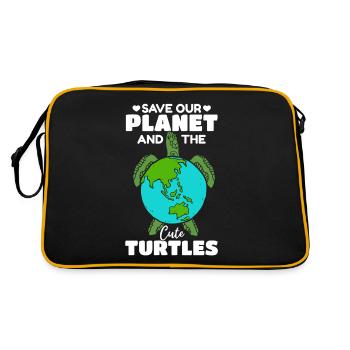 Journée des tortues de mer : Sauvez notre planète - Sac Retro - noir/or - Dos