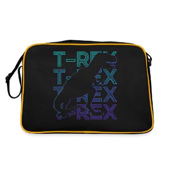 T-Rex Dinosaur T Rex Dino Retro - Retro Bag - black/gold - Back
