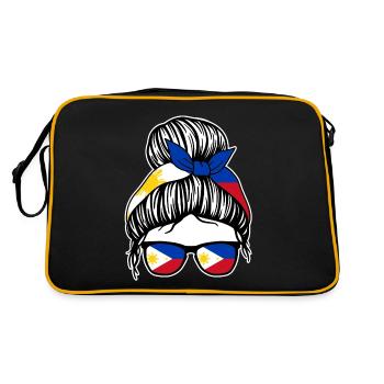 Filipino Philippine Philippines - Sac Retro - noir/or - Dos