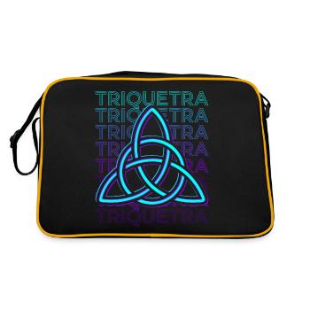 Triquetra Viking Trinity Knot Nordic - Retro Bag - black/gold - Back