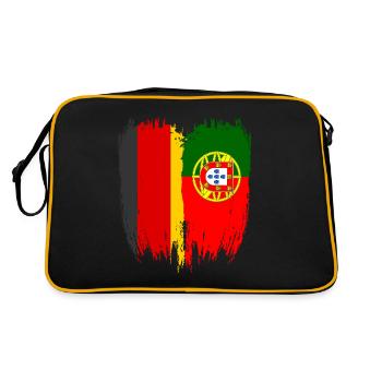 Allemagne Drapeau Portugal - Sac Retro - noir/or - Dos