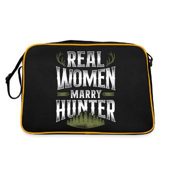 Buck Deer Hunting Hunter Marriage - Retro Bag - black/gold - Back