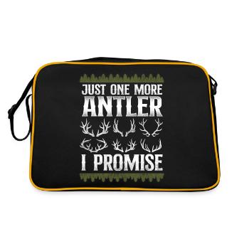 Buck Deer Hunting Hunter Vintage - Retro Tasche - Schwarz/Gold - Hinten