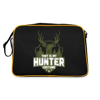 Buck Deer Hunting Hunter Halloween - Retro Bag - black/gold - Back