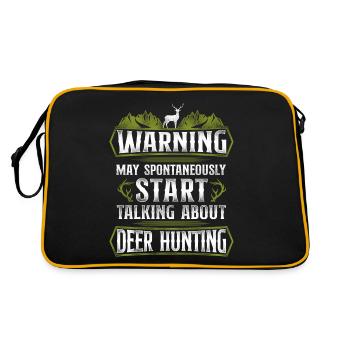 Buck Deer Hunting Hunter Vintage - Retro Bag - black/gold - Back